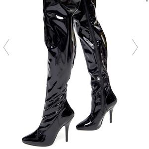 Sexy Thigh High Pleather Boots 💋